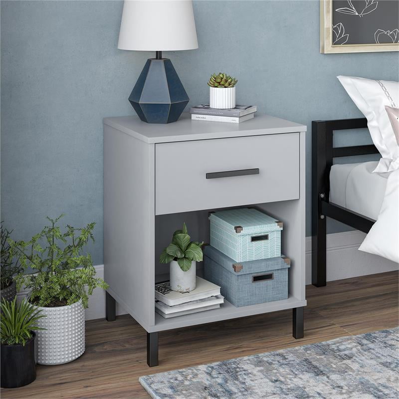 Ameriwood Home Brewer Nightstand in Gray