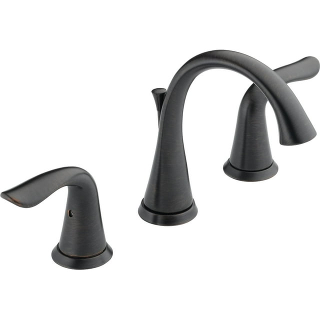Delta Faucet Lahara Widespread Bathroom Faucet 3 Hole, Bronze Bathroom Faucet, Diamond Seal Technology, Metal Drain Assembly, Venetian Bronze 3538-RBMPU-DST