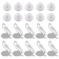thumbnail image 1 of Unique Bargains Earring Converter with Silicon Earring Pads, 20Pack  Earring Finding with Easy Open Loop (White), 1 of 5
