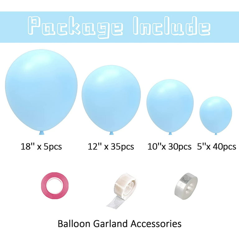 Pastel Balloons 110 Pcs Pastel Balloon Garland Kit Different Sizes 5 10 12  18 Inch Pastel Rainbow Balloons for Baby Shower Wedding Party Decorations