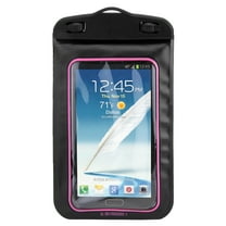 Waterproof Case Smartphone Dry Pouch (Black/Pink) w/ Neck Lanyard - Compatible w/ iPhone XR/XS/XS Max/X/8 Galaxy S10 /S9 OnePlus 6T LG BLU, Phones up to 6.25” Great for Swim Pool Beach Bath Travel