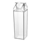 thumbnail image 4 of Botella de agua transparente reutilizable con forma de cartón de leche, ideal para deportes, actividades al aire libre, viajes y camping. También sirve como botella para jugos., 4 of 8