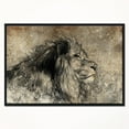 thumbnail image 2 of Designart - Lion en Sépia - Impression sur Toile Encadrée Animal, 2 of 4