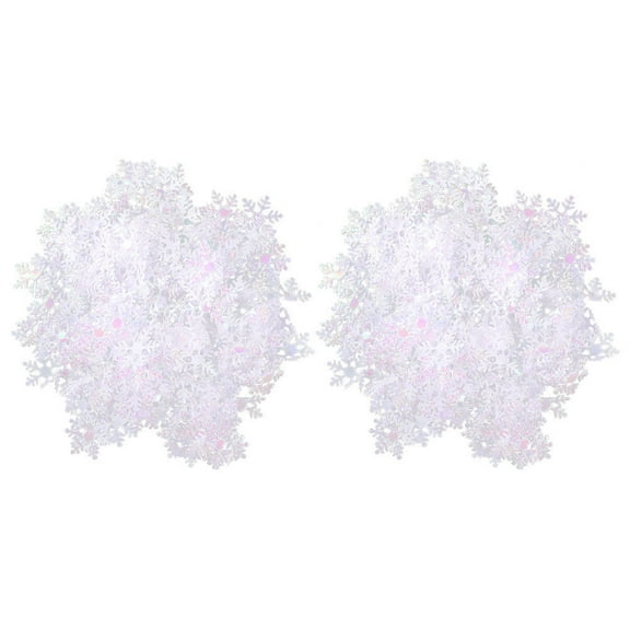 Toyvian Holiday Table Confetti Snowflake Confetti White 600Pcs