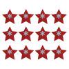 Soportes Para Cubiertos 12 bolsas de cubiertos de estilo navideño multiusos para decoración (pentagrama rojo)