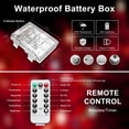 thumbnail image 4 of Paquete de 2 Luces de Cuerda Rojas JMEXSUSS 10 m 100 LED Impermeables, 4 of 9