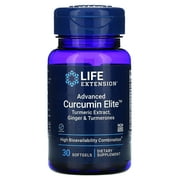 Life Extension Advanced Curcumin Elite Turmeric Extract, Ginger & Turmerones - 270x Better Absorption than Standard Curcumin with Complementary Plant Extracts - Gluten-Free, Non-GMO - 30 Softgels