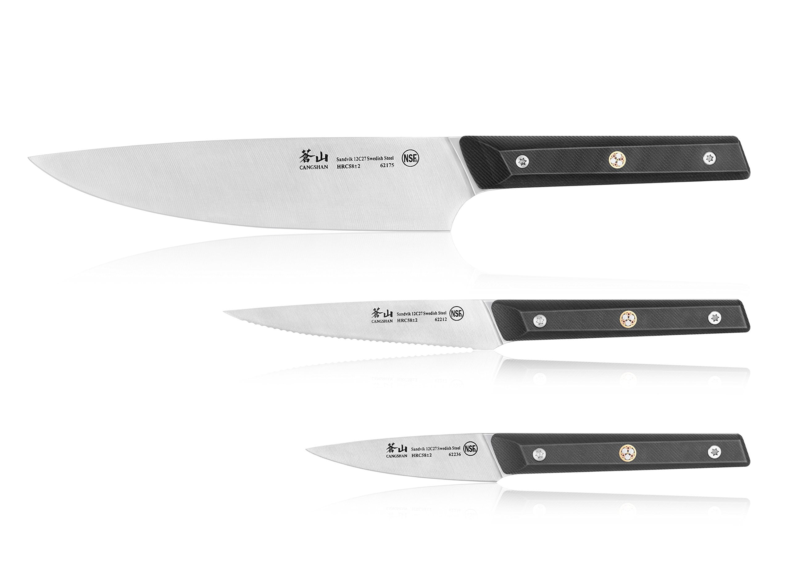 New Star Food Service TG Series 3 Piece Knife Set