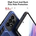 thumbnail image 2 of Allytech for Samsung Galaxy A52 5G/4G Phone Case, Drop Protection Non-Slip Fall-Proof Anti-Fingerprint Flexible Finger Ring Buckle Kickstand Rugged Heavy Duty Phone Cover for Samsung A52, Blue, 2 of 7