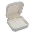 thumbnail image 1 of Velvet Jewelry Gift Box Case, Soft Lining, Plenty Storage Space, Light Gray, for Proposal Engagement, 1 of 8