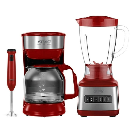 Combo de electrodomésticos Atvio AT-CMB939MX ELECTRO 3 piezas rojo