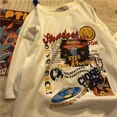 thumbnail image 3 of Camiseta de manga corta con estampado de alienígena de Hip-hop para mujer, ropa de calle Harajuku, Tops para chica, camiseta femenina de gran tamaño, Tops Y2k para mujer, 3 of 5