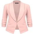 thumbnail image 1 of Made by Johnny Women‘s 3/4 Sleeve Blazer Open Front Cardigan Jacket Work Office Blazer S BLACK, 1 of 6