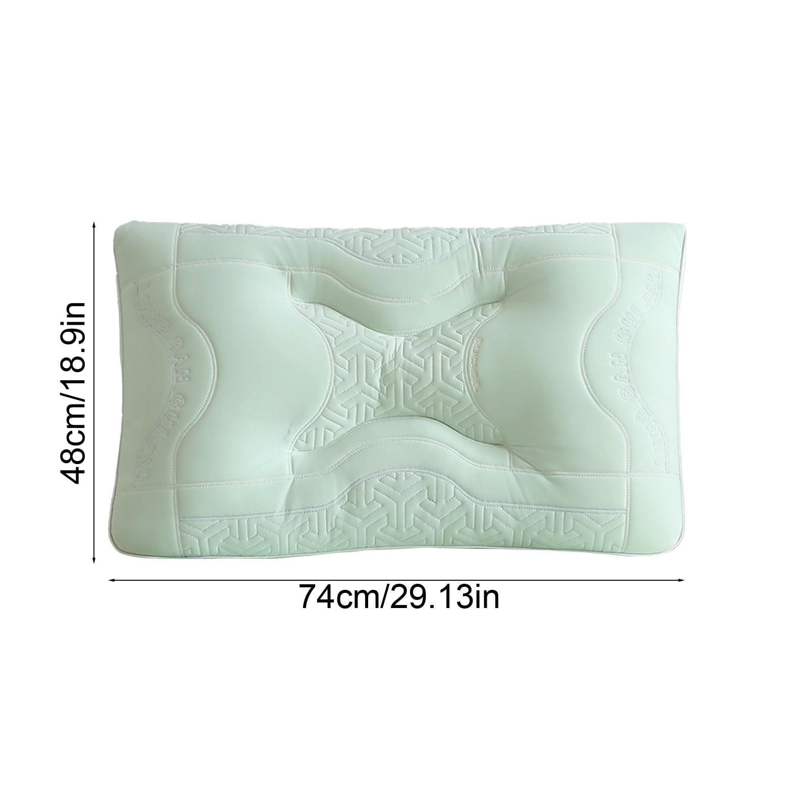 74x48cm Class A Latex Neck Support Pillow - Baby-Grade Cooling Silk Pillow for Home & Hotel Sleep Comfort