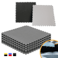 thumbnail image 1 of Tatami Piso de Hule Profesional Para Gimnasio Artes Marciales Marthing Tapete Ejercicio, Protector de Piso Maquinas de Ejercicio Facil de Colocar y Limpiar Antidezlizante Bicolor Gris / Negro, 1 of 6