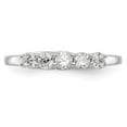 thumbnail image 4 of 14K White Gold Ring Band Wedding Diamond Round 5-Stone, 4 of 6