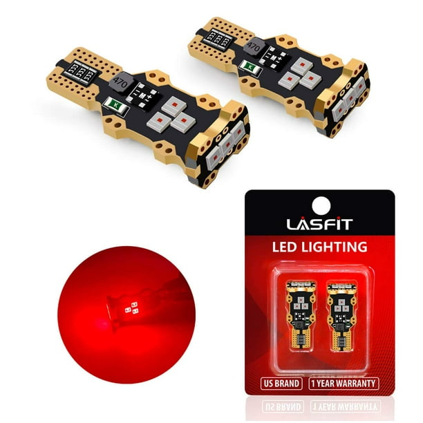 Bombilla LED LASFIT 921 912 roja 1400 lúmenes 30 000 horas