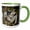 Green/White, variant on 3drose, Indri Lemur in a Tree, Madagascar, 11oz Two-tone Yellow Mug