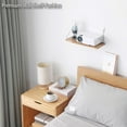 thumbnail image 4 of Floating Shelves for Wall16.5"x6"Natural Pine Wood No-Drill Wall Shelf for Projector,Modem,Router,Cable Box,Xbox,PS5, PS4,Game Controller Storage,Hanging Shelves for Living Room,Bedroom,Office, 4 of 11