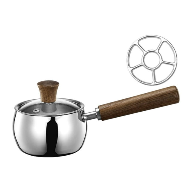 CXPAN con tapa mini sopa martinera martinete derretida con olla larga para cocinar una cacerola pequeña para recalentar la sopa viajar a casa 6.5x25cm