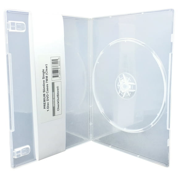 (12) CheckOutStore Premium Slimline Single 1-Disc DVD Cases 7mm (Yellow)