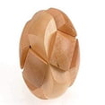 thumbnail image 2 of CHH 6101 3 Inch Wooden Soccer Ball Brain Teaser 3D Puzzle, Light Beige, 2 of 3