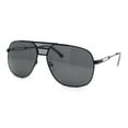 thumbnail image 2 of Mens Flat Top Racer Mobster Metal Rim Retro Luxe Fashion Sunglasses All Black, 2 of 4