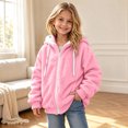 thumbnail image 3 of Mitankcoo Sherpa Hooded Jacket for Girls Warm Fleece Zip Up Long Sleeve Hoodie Fall Winter Coat Outerwear, 3 of 6