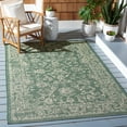 thumbnail image 2 of SAFAVIEH Courtyard Ilija Medallion Indoor/Outdoor Area Rug, Dark Green/Beige, 5'3" x 7'7", 2 of 14