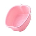 thumbnail image 2 of Bañera para pies grande con orificio para colgar, cubo portátil para baño de pies, plástico resistente y duradero. Rosa, 2 of 9