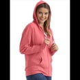 thumbnail image 2 of Sudadera con Capucha y Cremallera de Punto Flameado para Mujer, Camiseta Texturizada con Cremallera para Mujer Rosa S, 2 of 8