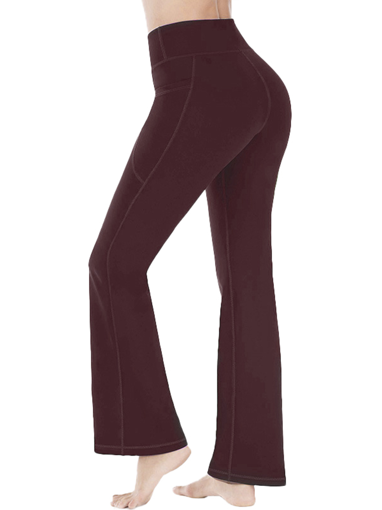 XIAXAIXU Women's Bootcut Yoga Pants Bodycon High Waisted Leggings Stretch Yoga Pants Bootleg Gym