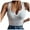 White, variant on Tank Tops for Women Solid Color Ribbed Slim Fit Halter Neck Backless Knit Blouse White Basic Fitted Summer Clothes L