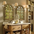 thumbnail image 6 of FRMALL Arched Mirror Window Mirrors for Wall Decor 24"x36" Wood Frame, Brown, 6 of 6