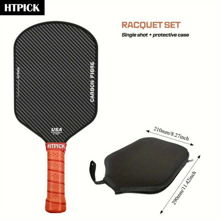 INCTUO Pickleball 3K Raw Carbon Fiber 16mm Paddle - Walmart.com