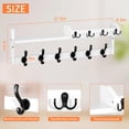 thumbnail image 2 of Coat Rack Wall Mount with Shelf, 27.5" Entryway Wall Hanging Shelf, Coat and Key Hanger with 10 Dual Hooks, Mail Organizer and Key Holder Hat Rack for Wall, Wood Coat Hooks with Storage, 2 of 14