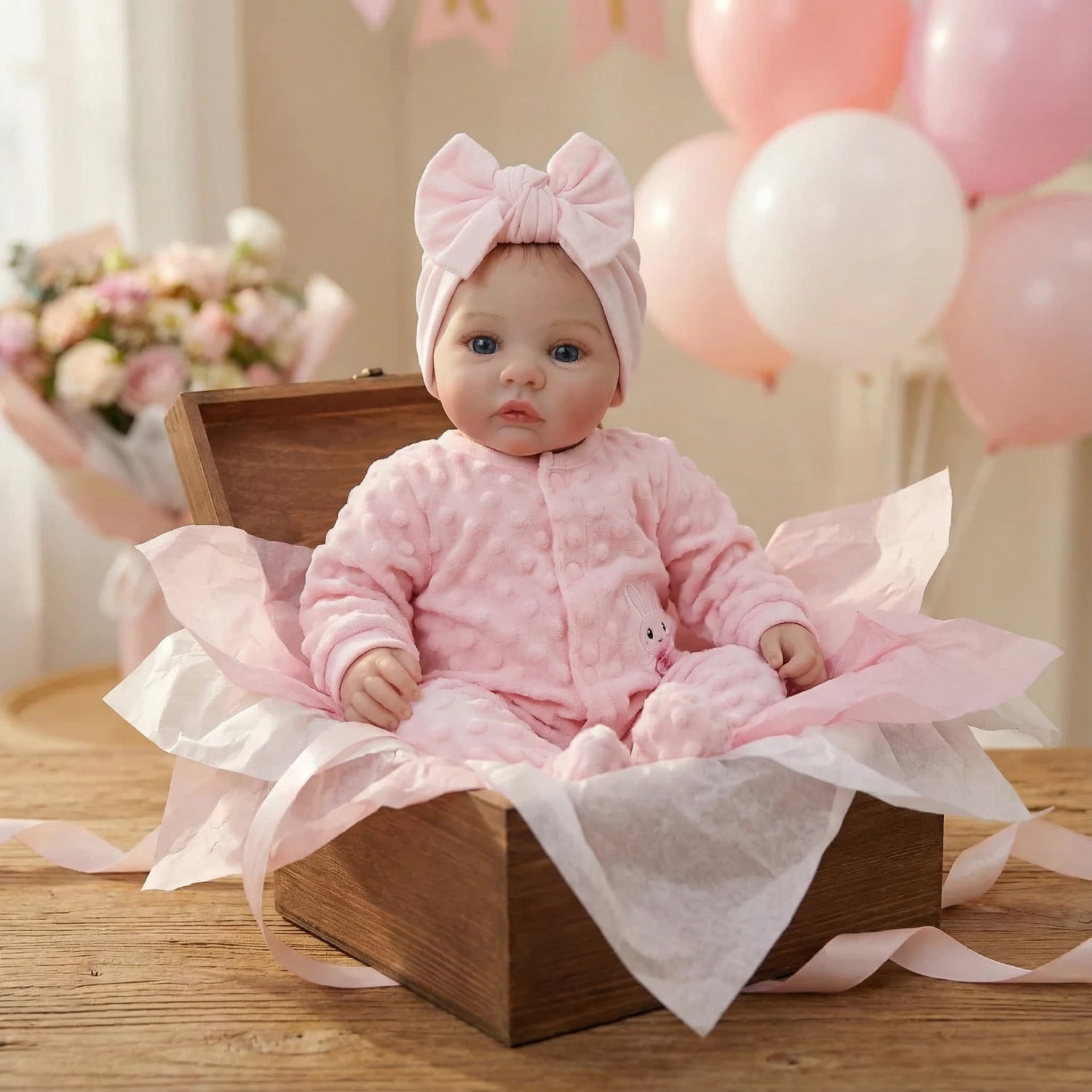 Realistic Reborn Baby Dolls - 18 inch Lifelike Newborn Baby Girl Real Life Soft Body Doll Gift with Accessories for Kids Age 3+