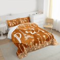 thumbnail image 4 of Manfei Orange Sequin Print Queen Comforter Set for Teens, Romantic Anniversary Paris Bedding Sets, Eiffel Tower Reversible Bedding Comforter Set, Luxury Bedroom Decor, 3 Pieces, 4 of 9