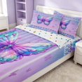 thumbnail image 2 of Erosebridal Kawaii Butterfly Zipper Twin Comforter Sets with Fitted Sheet and 2 Pillowcases, Cute Wildlife Zipper Bedding Set, Polka Dots Reversible, Pastel Purple, Polka Dots Reversible, 2 of 7