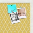 thumbnail image 2 of PinPix 20x16 Custom Cork Bulletin Board Quatrefoil Yellow Poster Board Has a Fabric Style Canvas Finish, Framed in Quatrefoil Yellow, by ArtToFrames (PinPix-279), 2 of 6