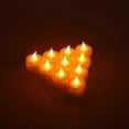 thumbnail image 2 of (pack Of 48) Realistic And Bright Battery Operated Flickering Flameless Tea Light Led Candles, Batteries Included - Yellow, 2 of 5
