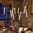 thumbnail image 3 of Halloween Decorations, 12PCS Floating Candles with Magic Wand Remote, 6.6" Hanging Flameless Taper Candles, Flickering Warm Light LED Candles Decor, 3 of 5