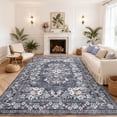 thumbnail image 6 of 5x7 Vintage Area Rug - Blue, 5' x 7' (Rectangular), 6 of 8