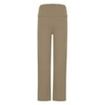 thumbnail image 6 of Chbgutlmr Pants for Women Elastic High Waist Straight Leg Solid Color Fold over Casual Trousers Fashion, 6 of 8