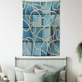 thumbnail image 4 of Farmhouse Decor Tapestry, Various Patches of Denim in Sea with Sailor Knot Rope on Foreground Image Art, Wall Hanging for Bedroom Living Room Dorm Decor, 60W X 80L Inches, Blue, by Ambesonne, 4 of 5
