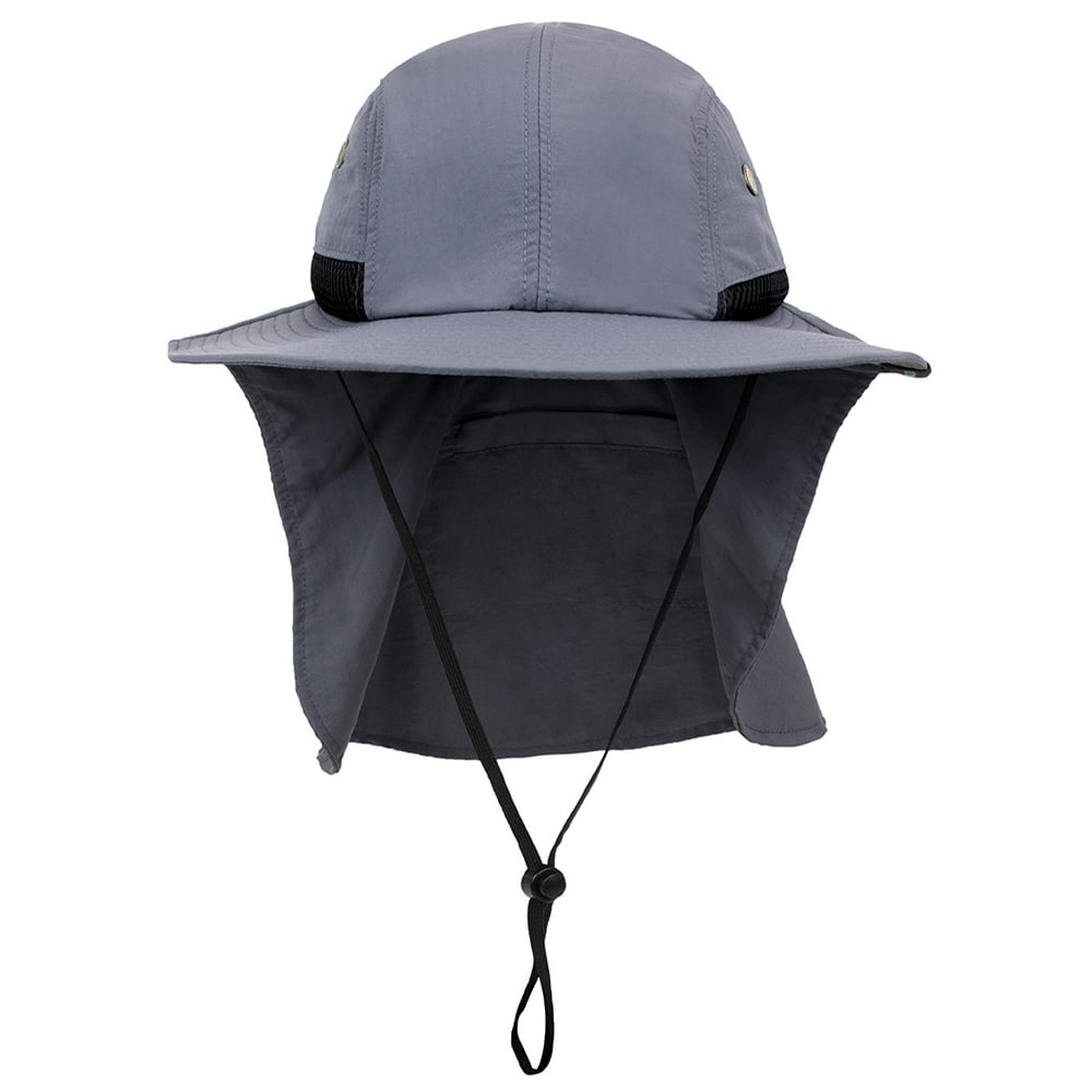 SUN CUBE Mens Fishing Hat with Neck Flap for Men Sun Hat with Wide