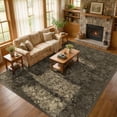 thumbnail image 3 of ATHOPE Floral 6x9 Area Rug, Machine Washable Rugs Soft Non Slip Low Pile Rugs for Living Room Bedroom Nursery Kitchen Dining Room Indoor, Large Floral Print Pattern Carpet, Brown, 3 of 8