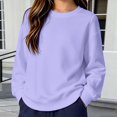 thumbnail image 4 of Coerni Girl's Sweatshirt Soft Cotton Long Sleeve Crewneck Tops Teen & Kids Spring Fall Casual Versatile Pullovers Minimal Solid, 4 of 4