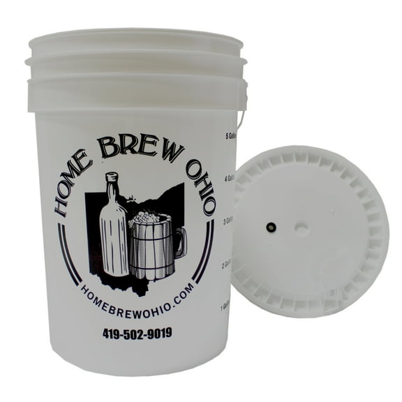 Brewcraft Homebrew Primary Fermenter With Plastic Lid, 6 Gal