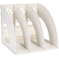 thumbnail image 1 of 3 Compartments Magazine Rack, A4 Paper Magazine Holder CD Folder Magazine Book Magazine Rack, 1 of 4